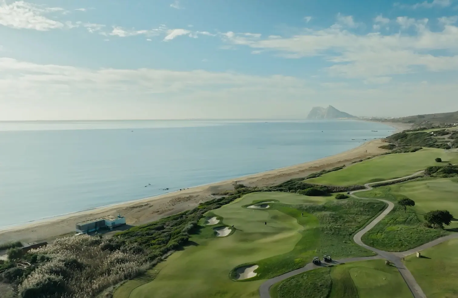 Mediterranean coastline and La Hacienda Links beside Fairmont Residences La Hacienda