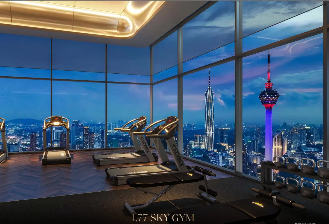 Artist's impression of the Armani Hallson KLCC sky gym