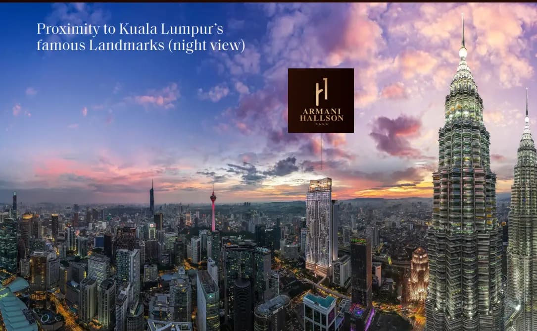 Artist's impression of Armani Hallson KLCC in the Kuala Lumpur skyline