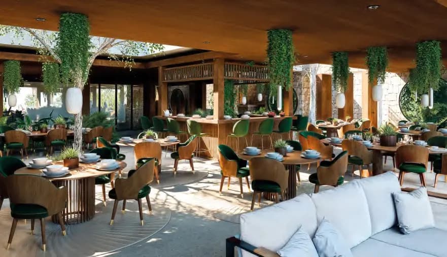 Restaurant and social area at Royal Park Residence and Resort