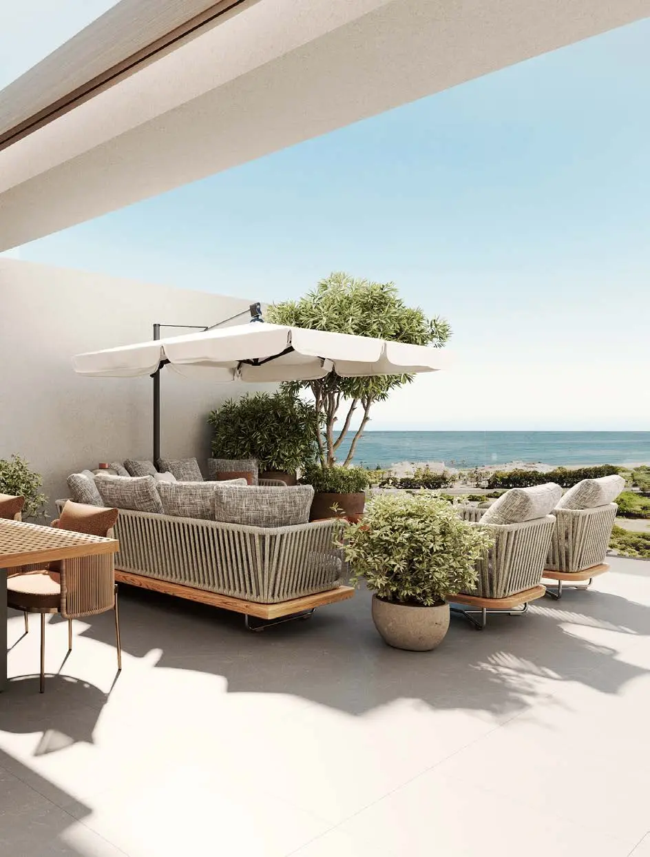 Private terrace at Royal Park Residence