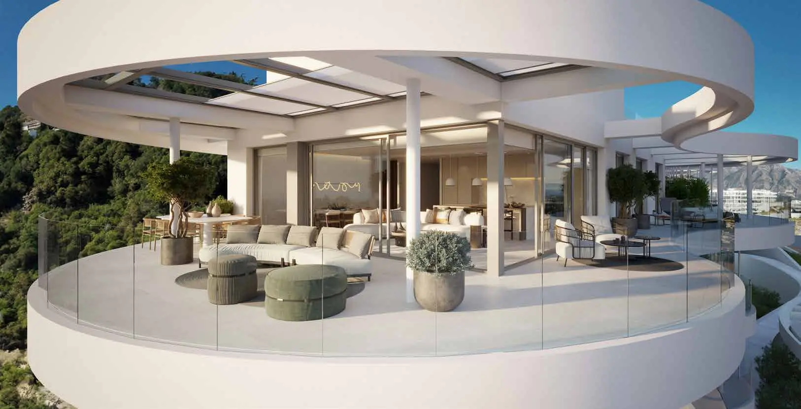 Terraced architecture and pools at The View Marbella