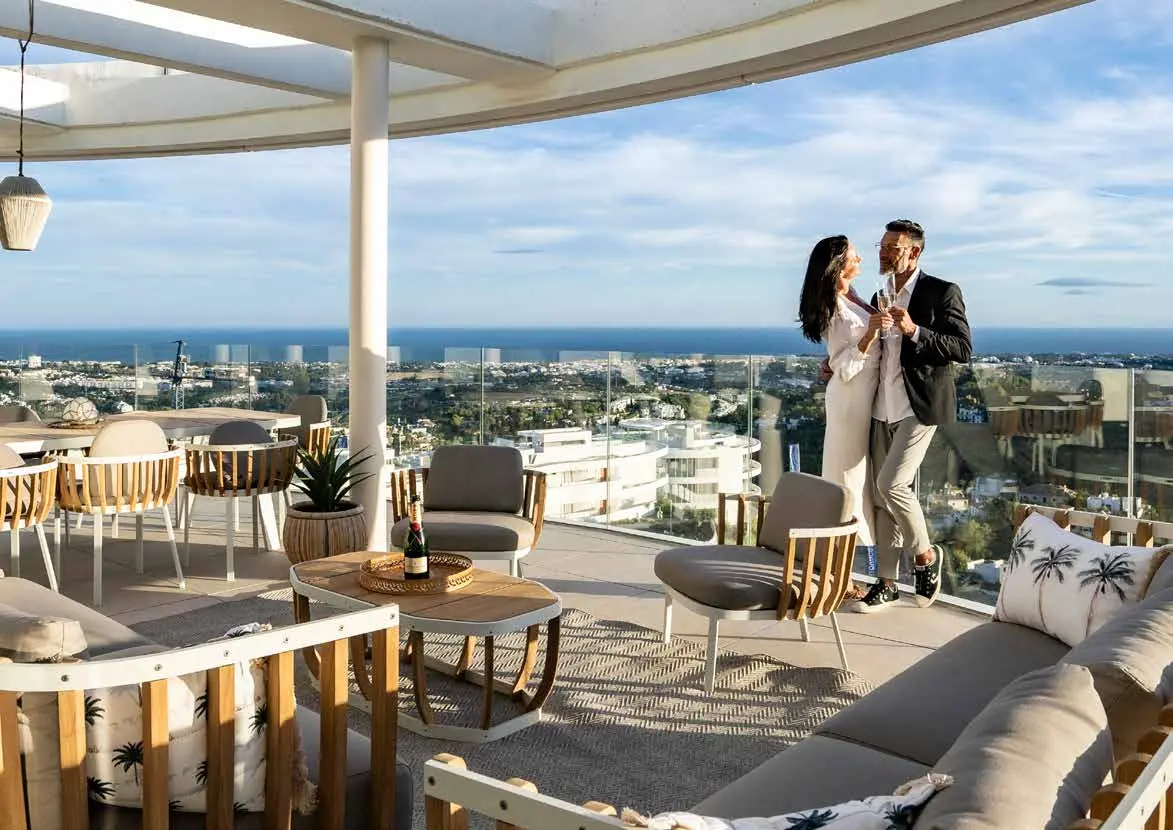 Private rooftop terrace at The View Marbella