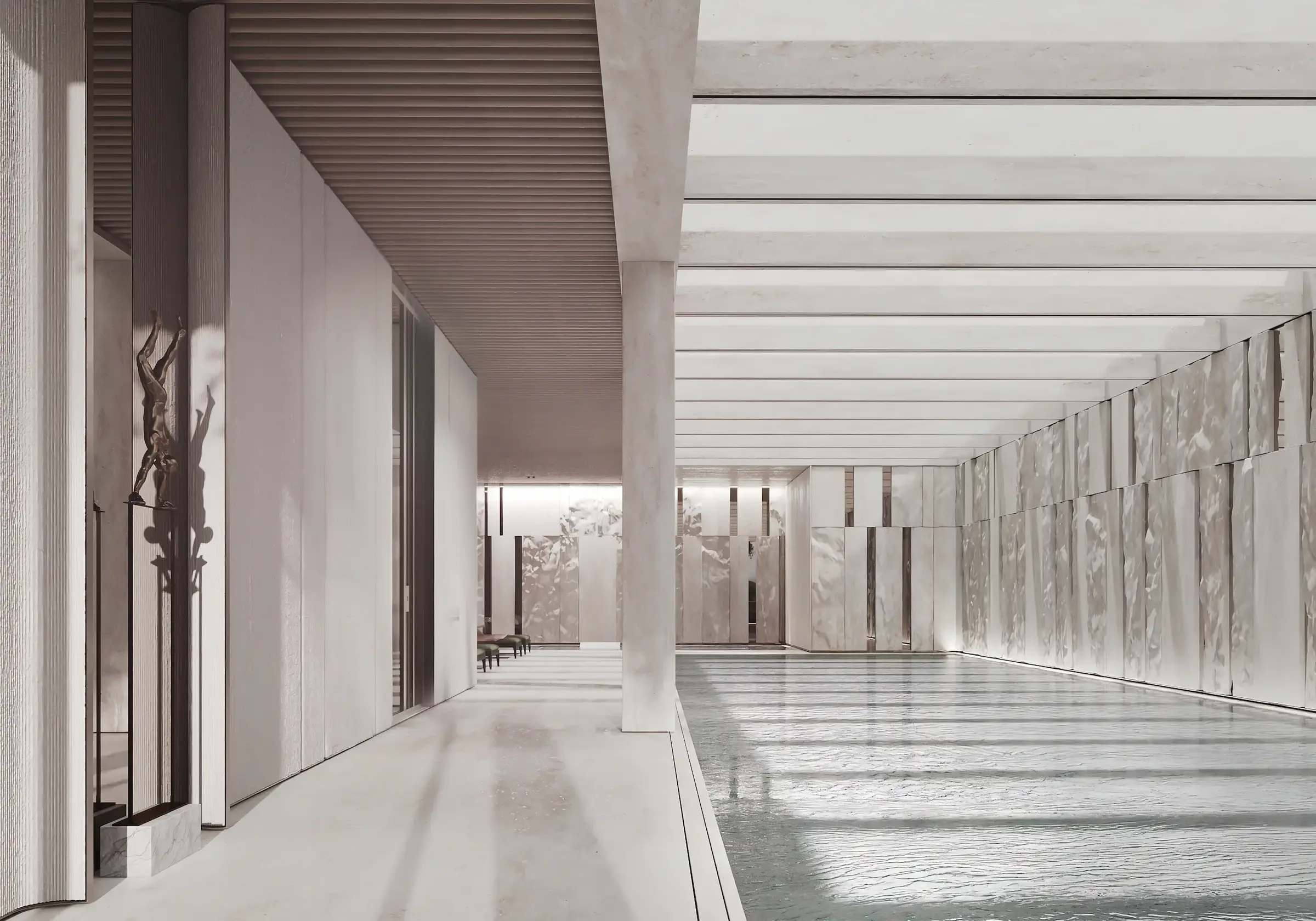 Tyrian rooftop infinity pool overlooking the Mediterranean