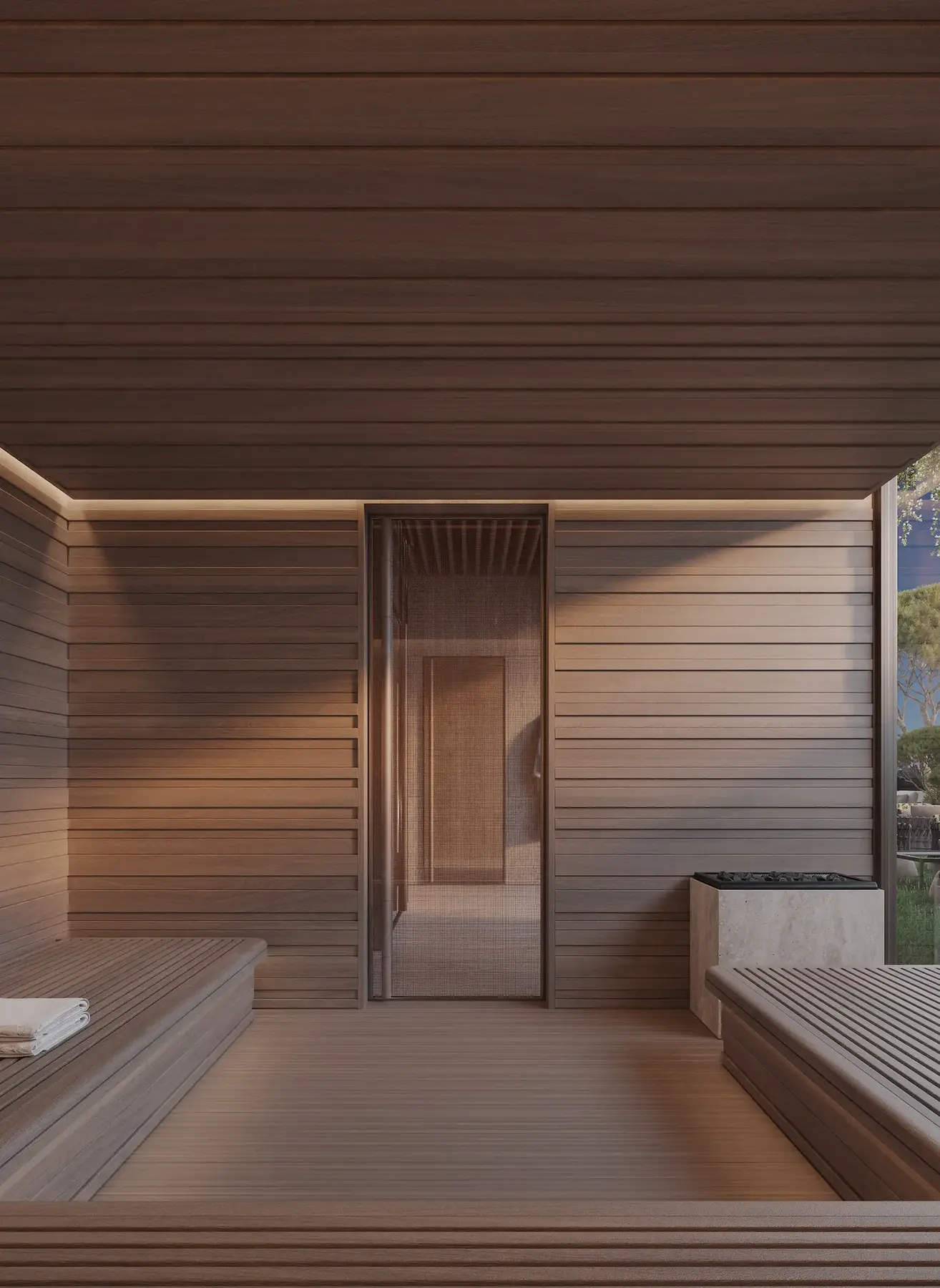 Indoor spa pool at Tyrian Residences
